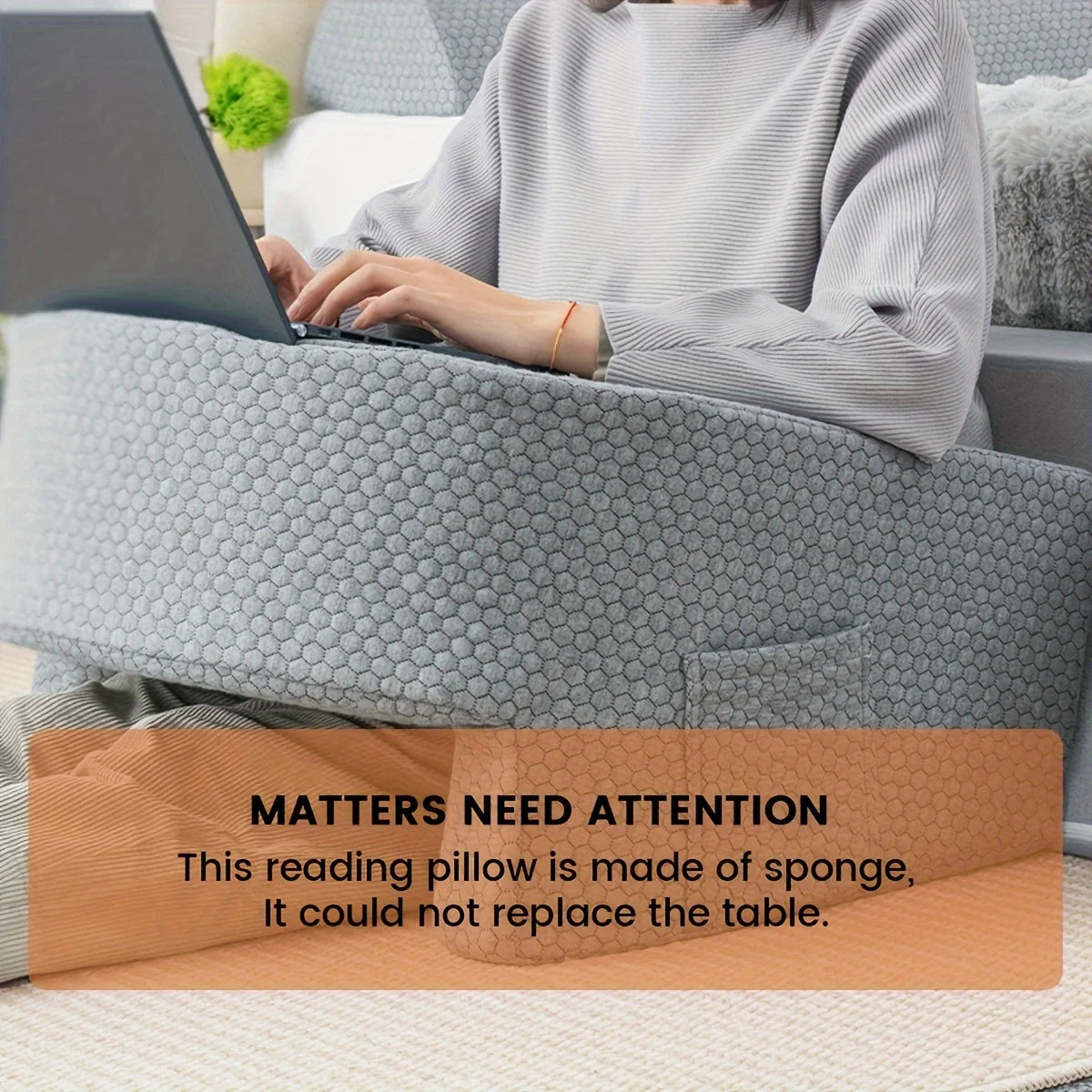 Oreiller de Lecture Extra Large à Mémoire de Forme